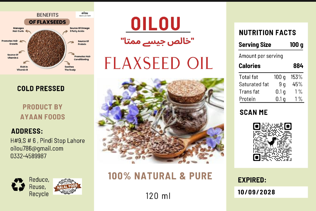 Flaxseed Oil (Edible)