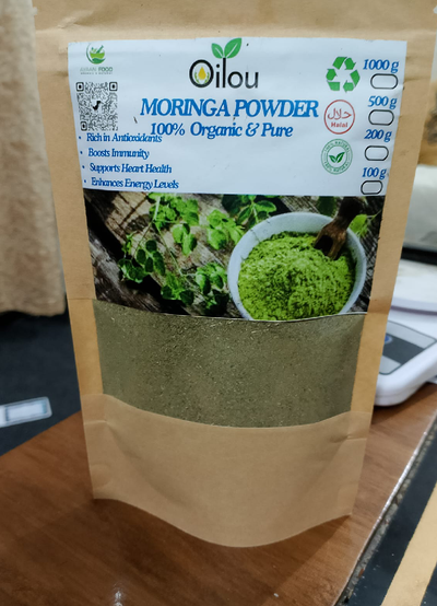 Organic Moringa Leaf Powder Boost Metabolism 100g